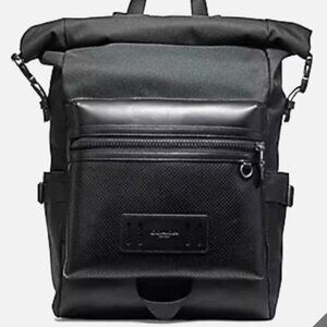 New in Original Packaging - COACH  Men’s TERRAIN ROLL TOP Backpack Black F24676